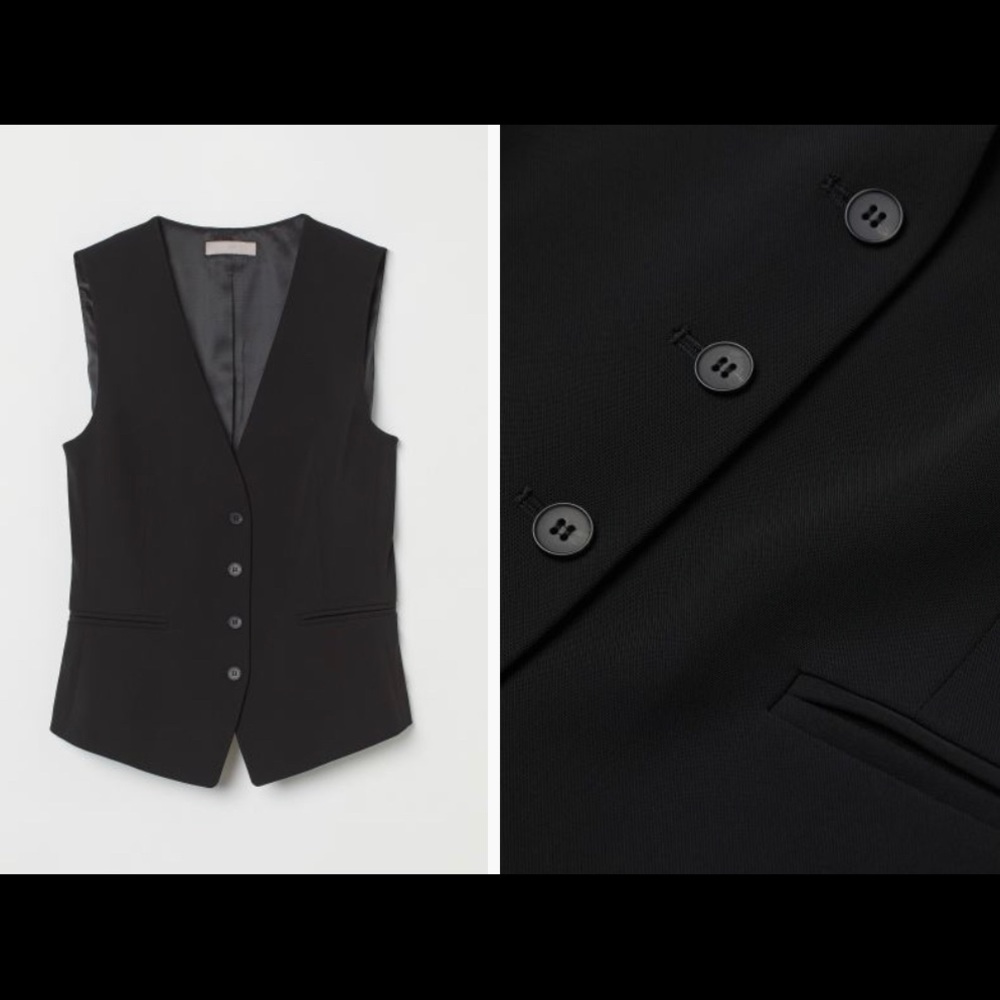 H&M Black Tailored Vest